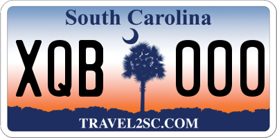SC license plate XQB000