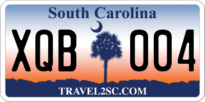 SC license plate XQB004