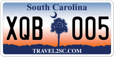 SC license plate XQB005
