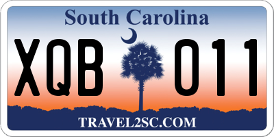 SC license plate XQB011