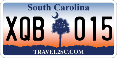 SC license plate XQB015