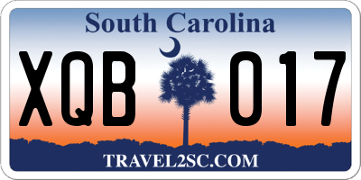SC license plate XQB017