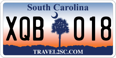 SC license plate XQB018