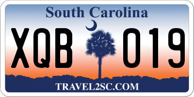 SC license plate XQB019
