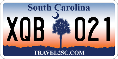 SC license plate XQB021
