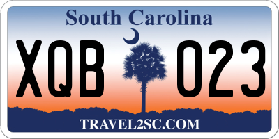 SC license plate XQB023