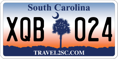 SC license plate XQB024