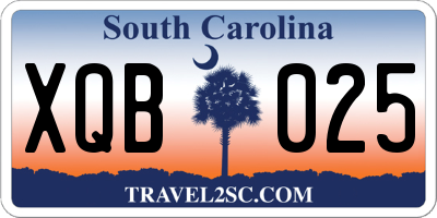 SC license plate XQB025