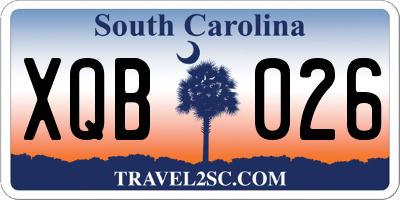 SC license plate XQB026