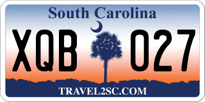SC license plate XQB027