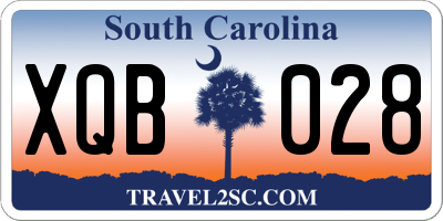 SC license plate XQB028