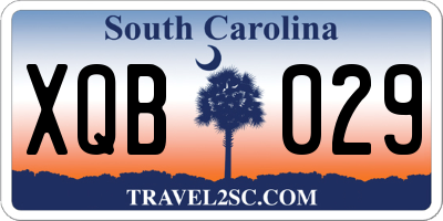 SC license plate XQB029
