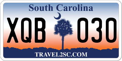 SC license plate XQB030