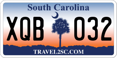 SC license plate XQB032