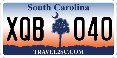 SC license plate XQB040