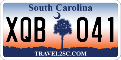 SC license plate XQB041