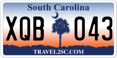 SC license plate XQB043