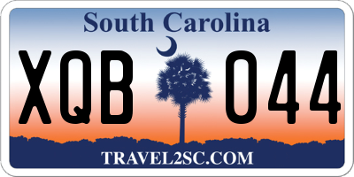 SC license plate XQB044