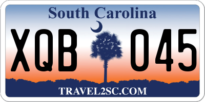 SC license plate XQB045