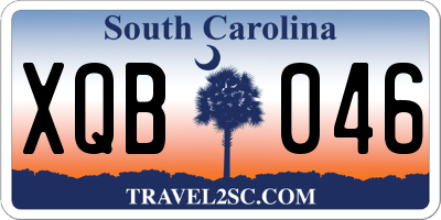 SC license plate XQB046