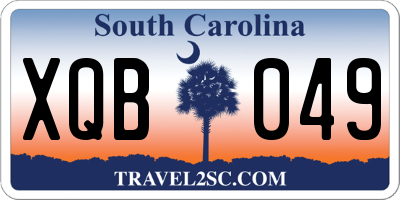 SC license plate XQB049