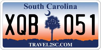 SC license plate XQB051