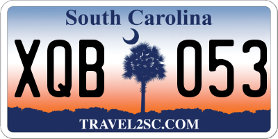 SC license plate XQB053