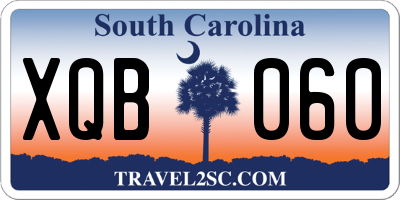 SC license plate XQB060
