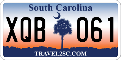 SC license plate XQB061