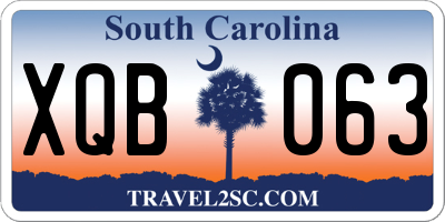 SC license plate XQB063