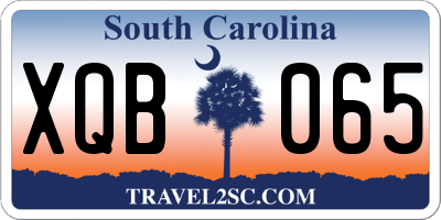 SC license plate XQB065