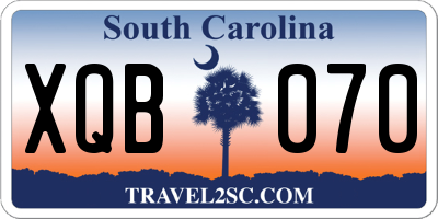 SC license plate XQB070