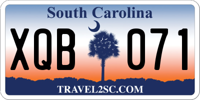 SC license plate XQB071
