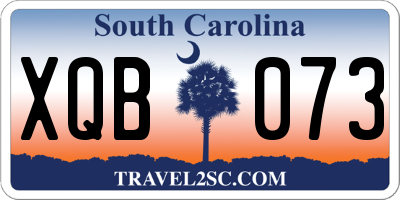 SC license plate XQB073