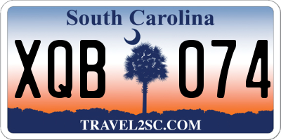 SC license plate XQB074
