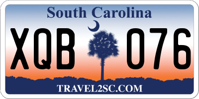 SC license plate XQB076