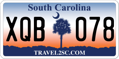 SC license plate XQB078