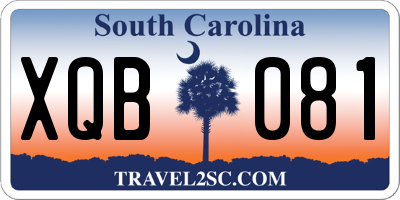 SC license plate XQB081