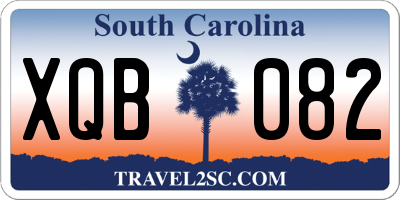SC license plate XQB082