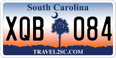 SC license plate XQB084