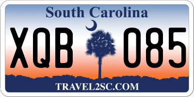 SC license plate XQB085