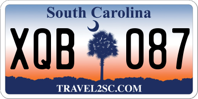 SC license plate XQB087