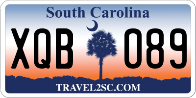 SC license plate XQB089