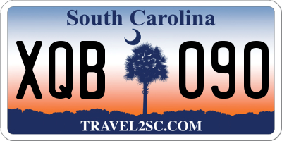 SC license plate XQB090