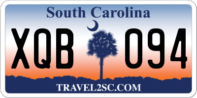 SC license plate XQB094