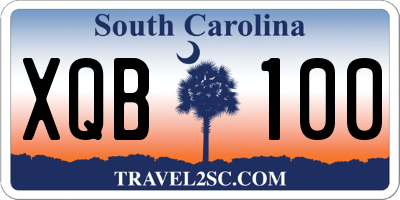 SC license plate XQB100