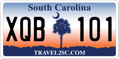 SC license plate XQB101