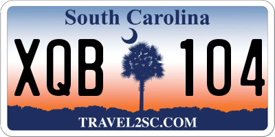 SC license plate XQB104