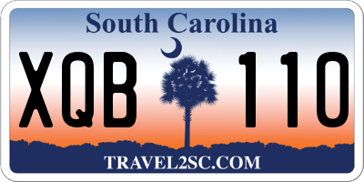 SC license plate XQB110