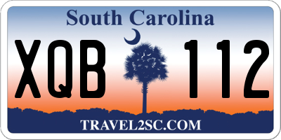 SC license plate XQB112